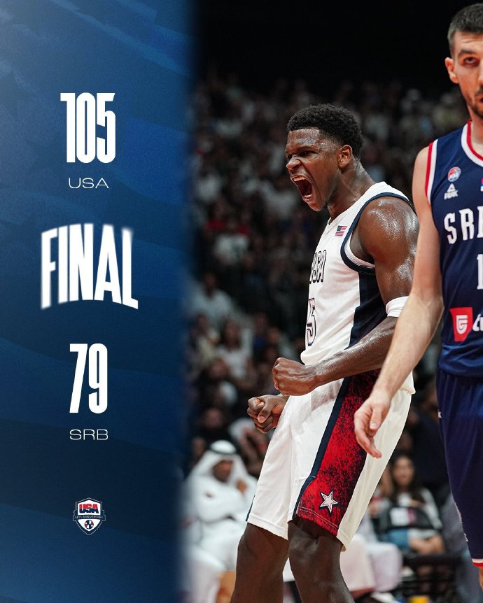 塞尔维亚男篮逆转美国男篮，莫里斯爆发神勇的简单介绍